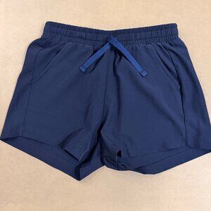 Cadets Le Club Athletic Shorts Boys Size 7/8 Navy Blue Drawstring USA Made